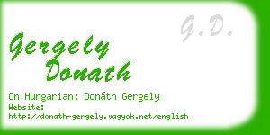 gergely donath business card
